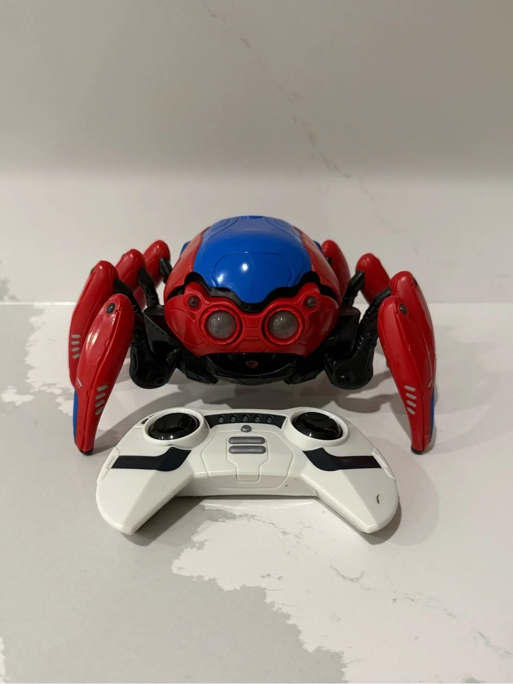 Original Spider-Bot with Remote Control Toy - Red & Blue - Used - Please Read